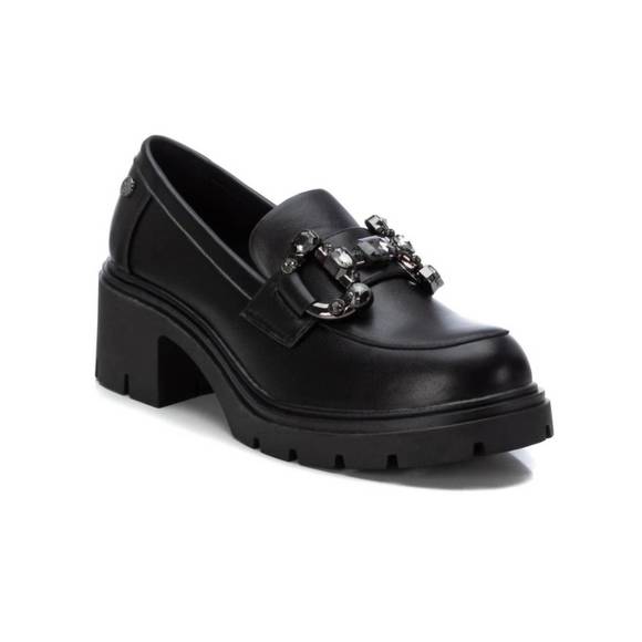 NEW XTI women's wide heel moccasins in black - Picture 2 of 2